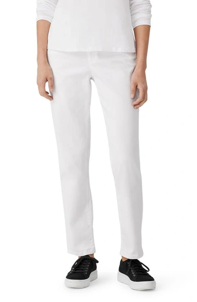 Shop Eileen Fisher High Waist Slim Fit Jeans In White