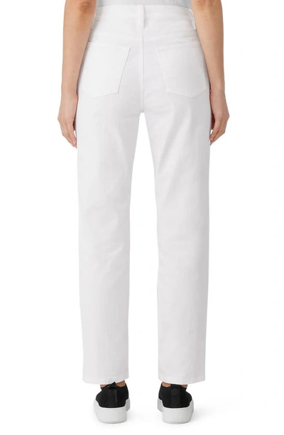 Shop Eileen Fisher High Waist Slim Fit Jeans In White