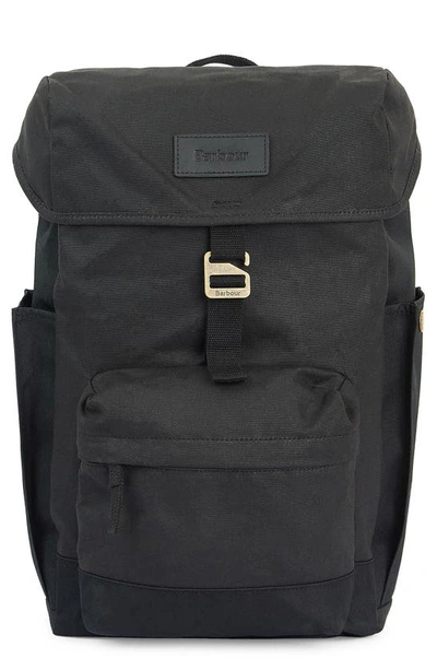 Shop Barbour Essential Wax Backpack In Black
