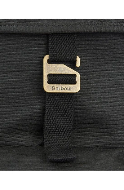 Shop Barbour Essential Wax Backpack In Black
