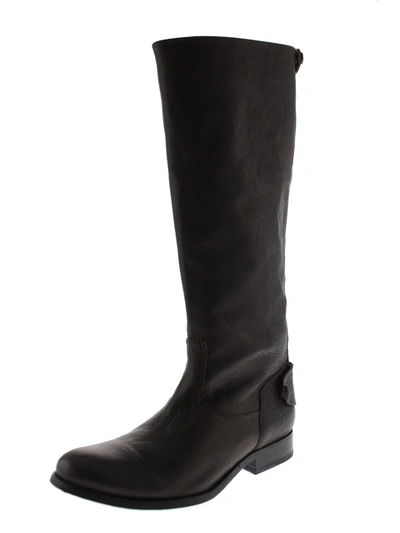 Shop Frye Melissa Womens Leather Knee-high Riding Boots In Black