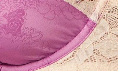 Shop Free People Intimately Fp Spring Fling Lace & Jacquard Underwire Bra In Radient Orchid Combo