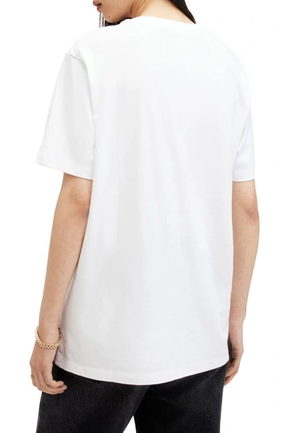 Shop Allsaints Pippa Embroidered Logo T-shirt In White