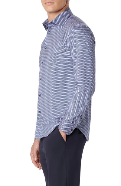 Shop Bugatchi James Ooohcotton® Dot Print Button-up Shirt In Orchid