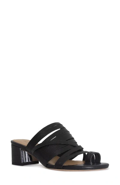 Shop Donald Pliner Strappy Block Heel Sandal In Black