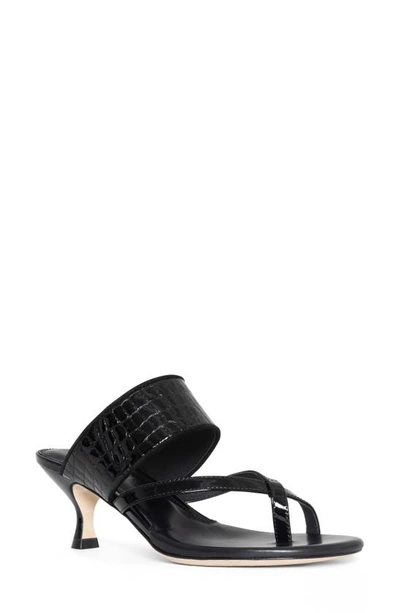 Shop Donald Pliner Louka Kitten Heel Sandal In Black