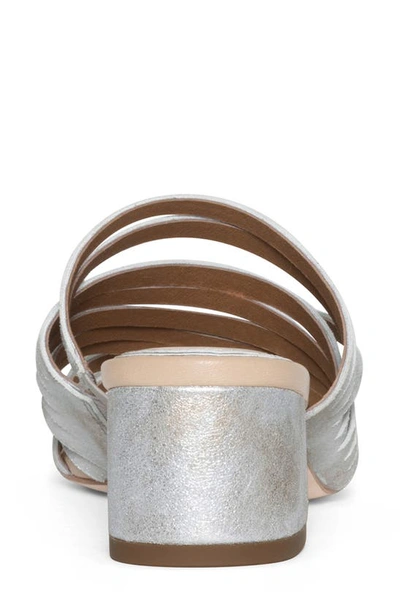 Donald Pliner Strappy Block Heel Sandal In Silver