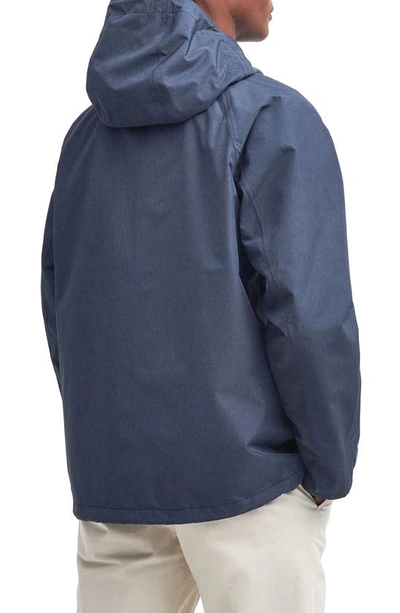 Shop Barbour Lorton Waterproof Hooded Jacket In Navy