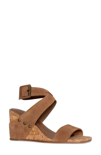 Shop Donald Pliner Strappy Wedge Sandal In Toast