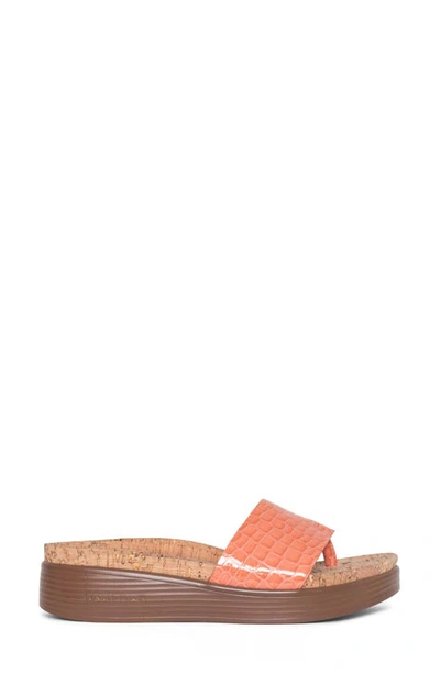 Shop Donald Pliner Fifi Platform Wedge Flip Flop In Coral