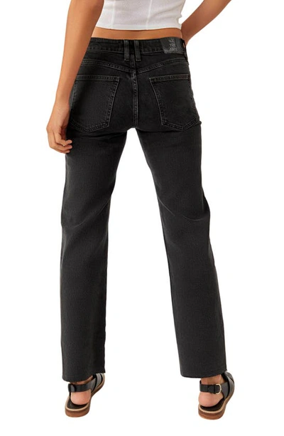 Free People Risk Taker Raw Hen Straight Leg Jeans In Main Squeeze