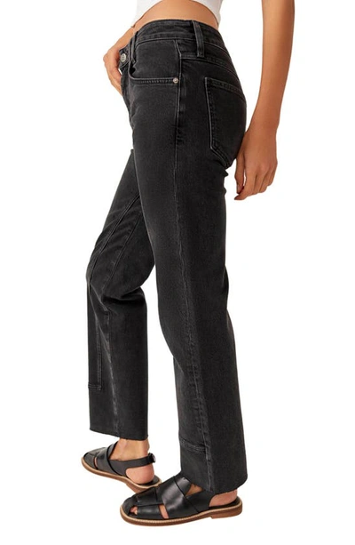 Free People Risk Taker Raw Hen Straight Leg Jeans In Main Squeeze