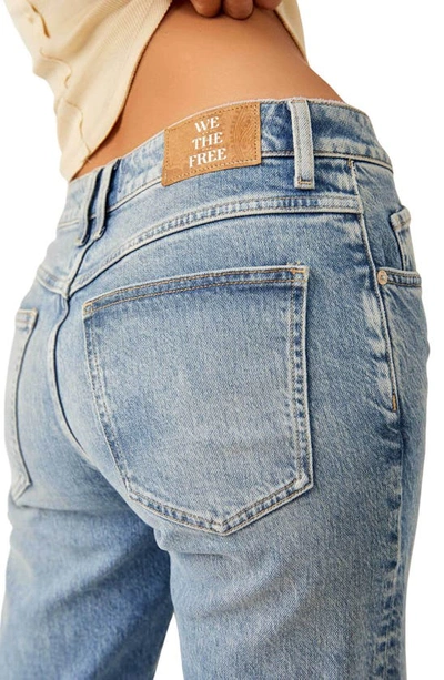 Shop Free People Risk Taker Raw Hem Straight Leg Jeans In Mantra