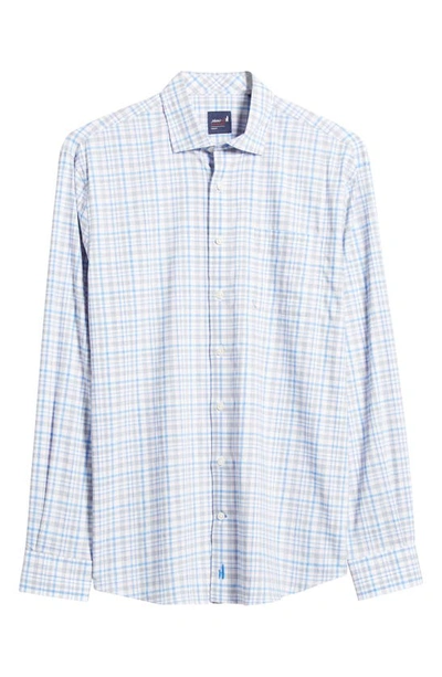 Shop Johnnie-o Alzer Plaid Performance Button-up Shirt In Tahitian