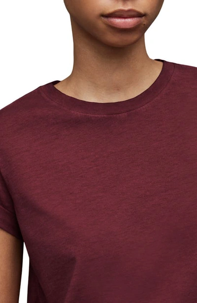 Shop Allsaints Anna Cotton T-shirt In Winter Orchid Red