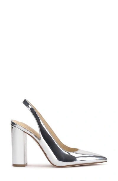 Shop Jessica Simpson Noula Slingback Pointed Toe Pump In Silver