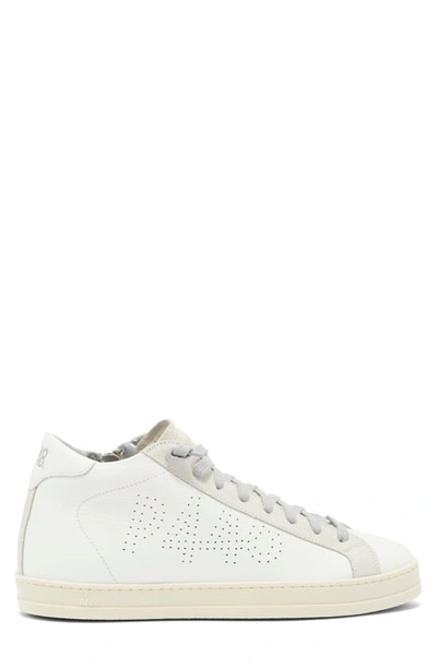 Shop P448 John Mid Top Sneaker In White/ Bianco