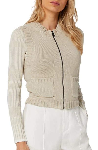 Shop Alp N Rock Cartsen Ii Zip Front Organic Cotton Sweater Vest In Pumice