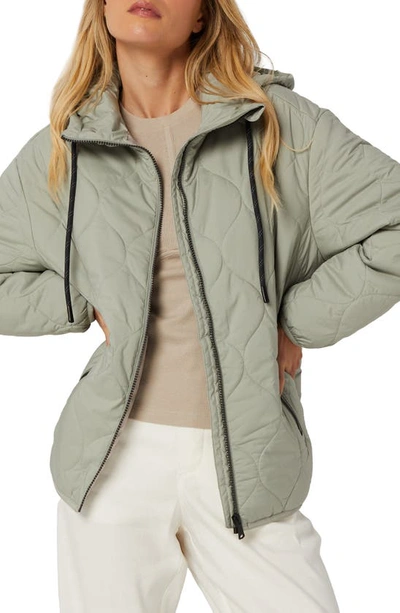 Shop Alp N Rock Hadley Water Repellent Hooded Quilted Jacket In Celadon