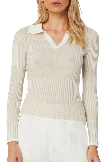 Shop Alp N Rock Luisa Rib Polo Sweater In Off White