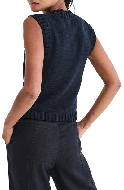 Shop Alp N Rock Cartsen Ii Zip Front Organic Cotton Sweater Vest In Black