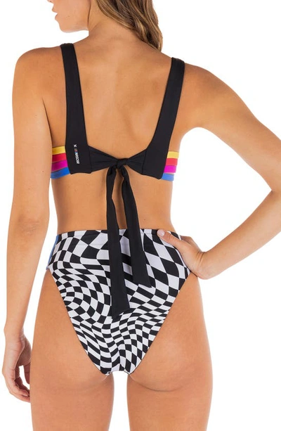 Shop Hurley X Nascar Reversible Two-piece Bikini In Black/ White