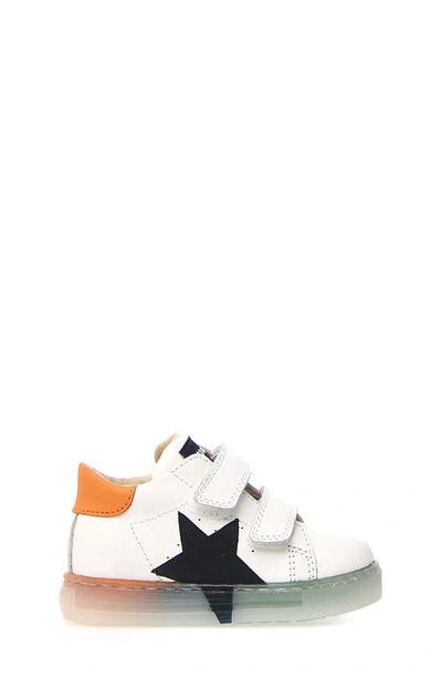 Shop Naturino Kids' Falcotto Sneaker In White-orange