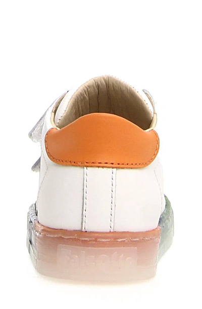 Shop Naturino Kids' Falcotto Sneaker In White-orange