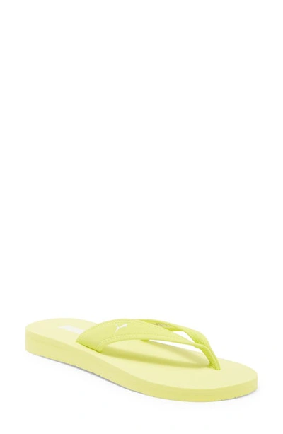 Shop Puma Sandy Flip Flop In Lime Sheen- White