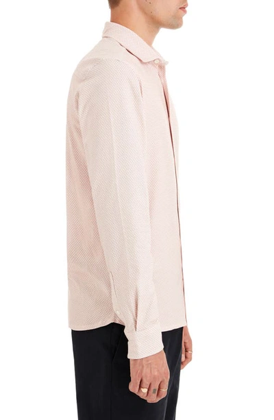 Shop Sealskinz Hempnall Performance Organic Cotton Button-up Shirt In Pink/ Cream