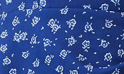 Shop French Connection Aura Whisper Floral Faux Wrap Sundress In 40-cobalt Blue Multi