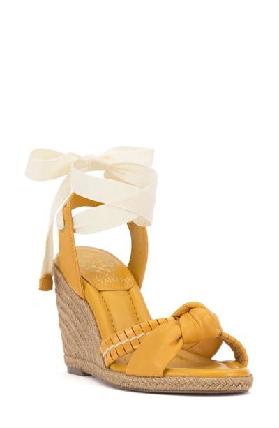 Shop Vince Camuto Floriana Espadrille Wedge Sandal In Golden Sun/ Cream