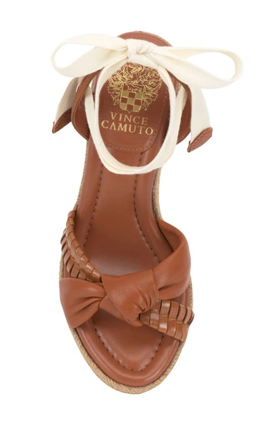 Shop Vince Camuto Floriana Espadrille Wedge Sandal In Dark Golden Walnut