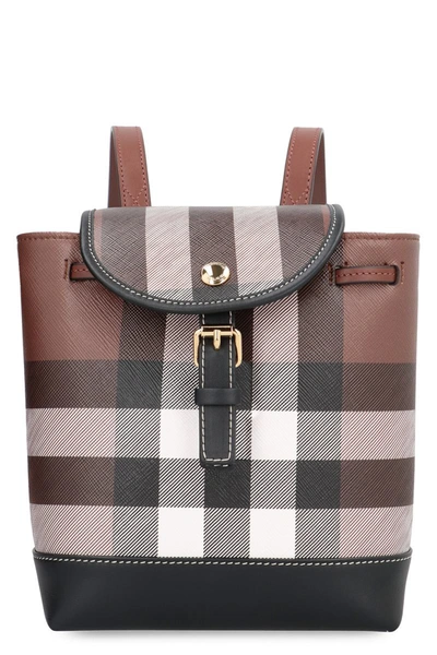 Shop Burberry Mini Coated Canvas Backpack In Brown