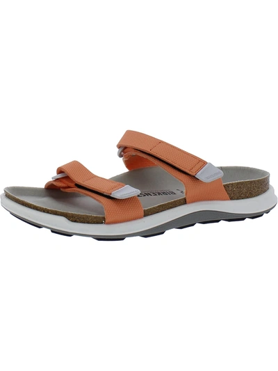 Shop Birkenstock Sahara Womens Faux Leather Slide Sport Sandals In Orange