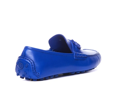 Shop Ferragamo Flat Shoes In Blue