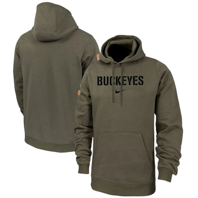 Shop Nike Olive Ohio State Buckeyes Military Pack Club Fleece Pullover Hoodie