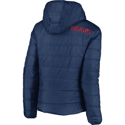 Shop Wear By Erin Andrews Navy Houston Texans Packable Full-zip Hoodie Jacket
