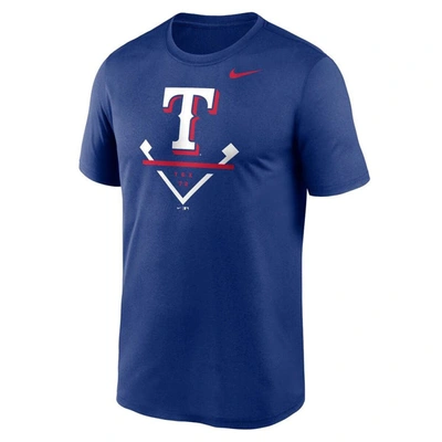 Shop Nike Blue Texas Rangers Icon Legend Performance T-shirt