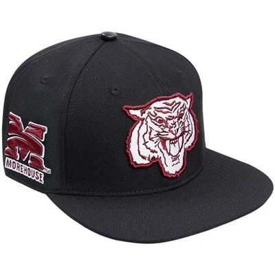Shop Pro Standard Black Morehouse College Maroon Tigers Arch Over Logo Evergreen Snapback Hat