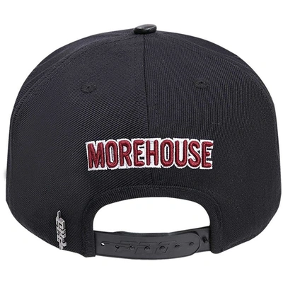 Shop Pro Standard Black Morehouse College Maroon Tigers Arch Over Logo Evergreen Snapback Hat