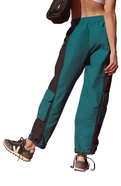 Shop Fp Movement Mesmerize Me Colorblock Cargo Pants In Spruced Up