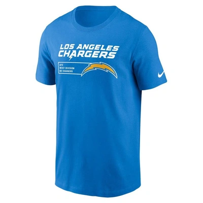 Shop Nike Powder Blue Los Angeles Chargers Division Essential T-shirt