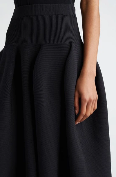 Shop Cfcl Pottery High-low Knit Skirt In Black