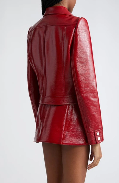 Courrèges Reedition Coated Cotton-blend Jacket In Red