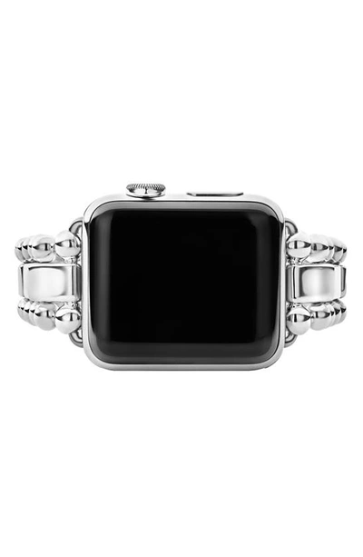 Lagos Smart Caviar Sterling Silver Apple Watch® Watchband In Silver