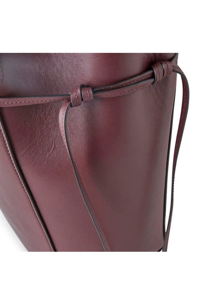 Shop Mulberry Clovelly Calfskin Leather Tote In Black Cherry