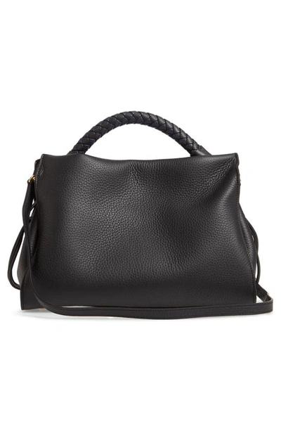 Shop Mulberry Iris Leather Top Handle Bag In Black