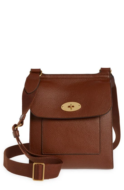 Shop Mulberry Antony Leather Crossbody Bag In Oak