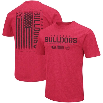 Shop Colosseum Red Georgia Bulldogs Oht Military Appreciation Team Color 2-hit T-shirt